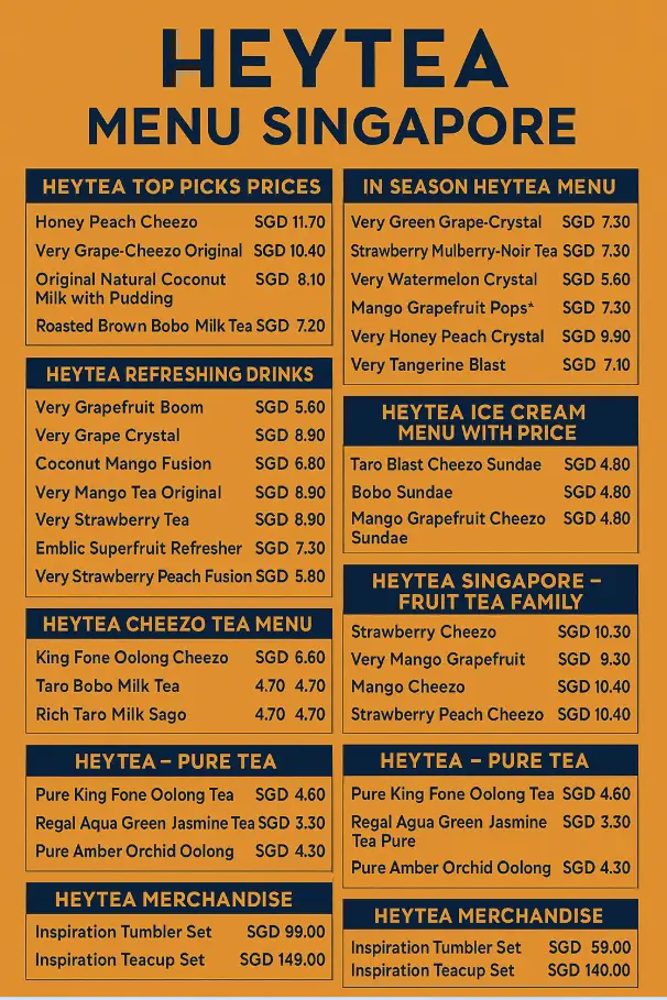HEYTEA MENU SINGAPORE