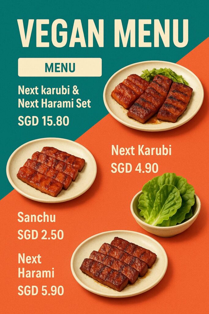 YAKINIKU LIKE VEGAN MENU