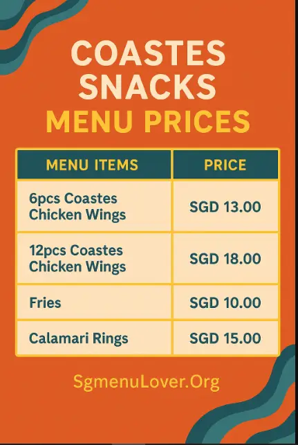 COASTES SNACKS Menu