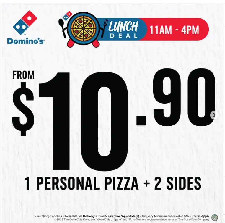 DOMINOS MENU