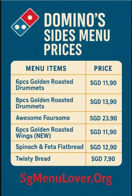 DOMINO’S SIDES MENU
