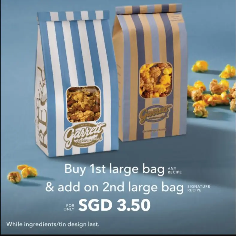 GARRETT POPCORN MENU SINGAPORE