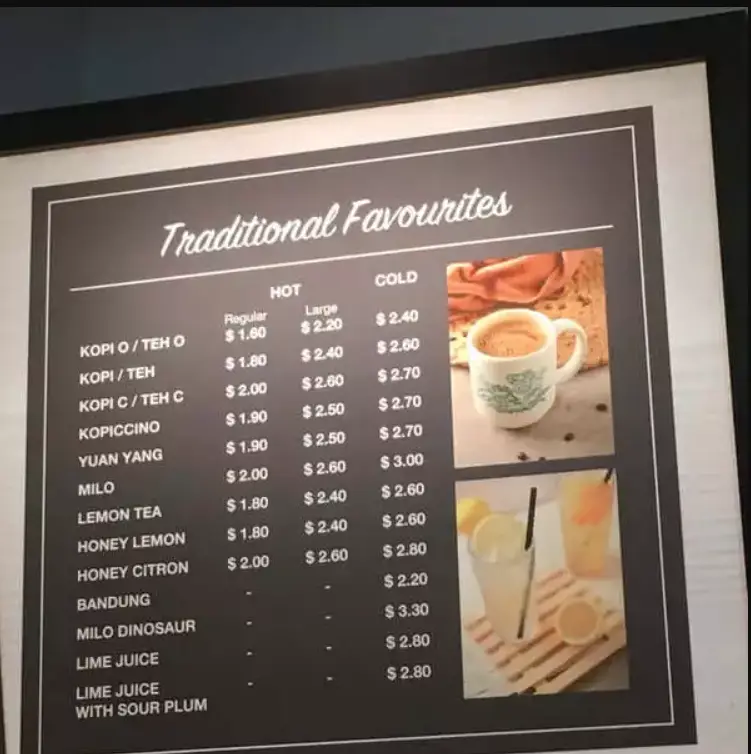 HEAVENLY WANG SINGAPORE MENU