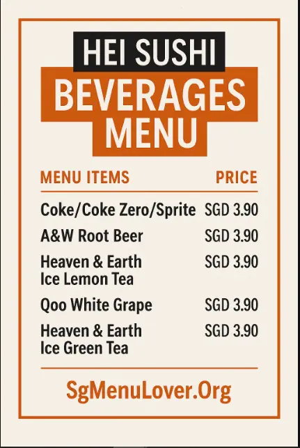 HEI SUSHI BEVERAGES MENU  