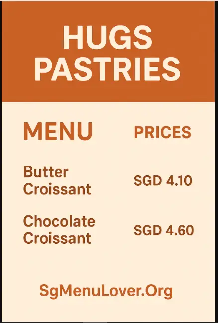 HUGS PASTRIES Menu