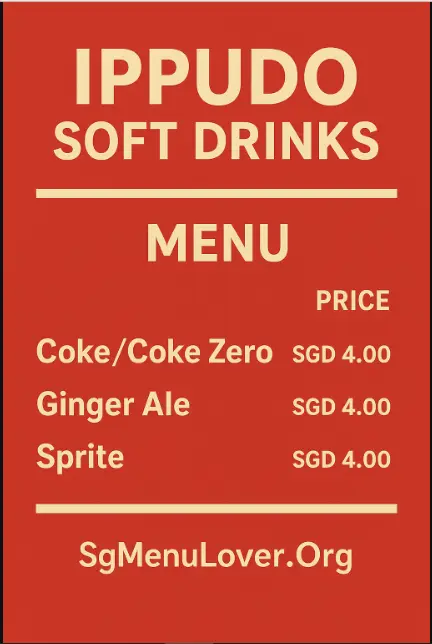 IPPUDO SOFT DRINKS Menu