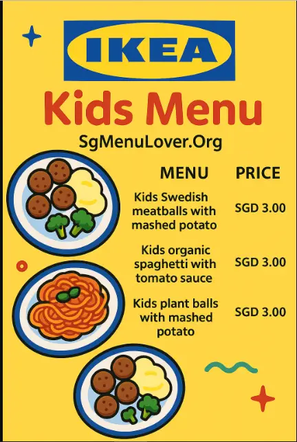 Ikea Kids Menu