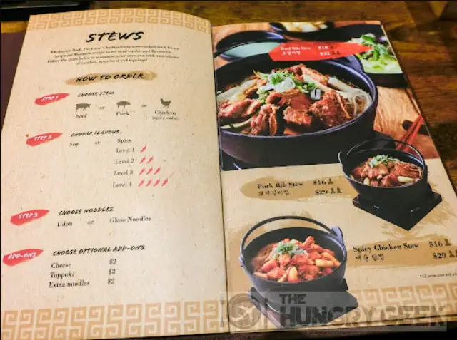 MASIZZIM SINGAPORE MENU