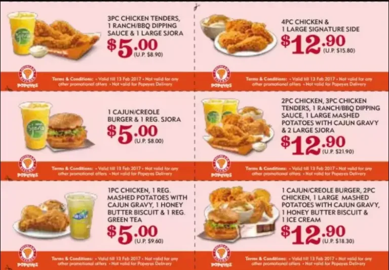 POPEYES MENU
