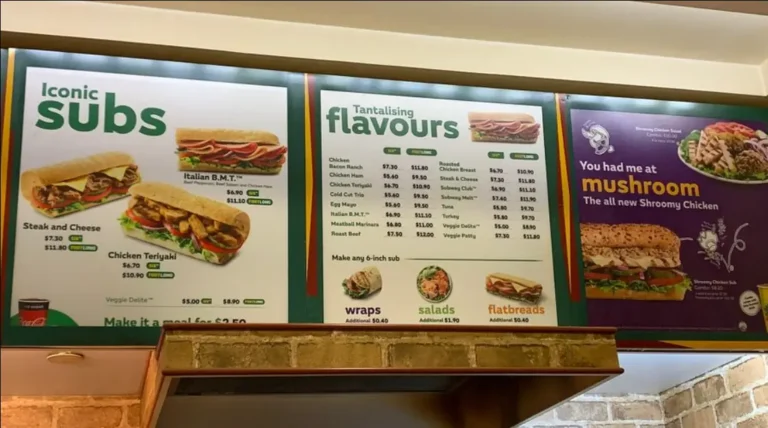 SUBWAY MENU