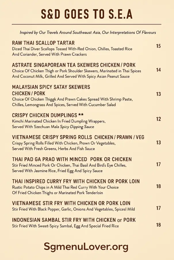 SUPPLY DEMAND SINGAPORE MENU