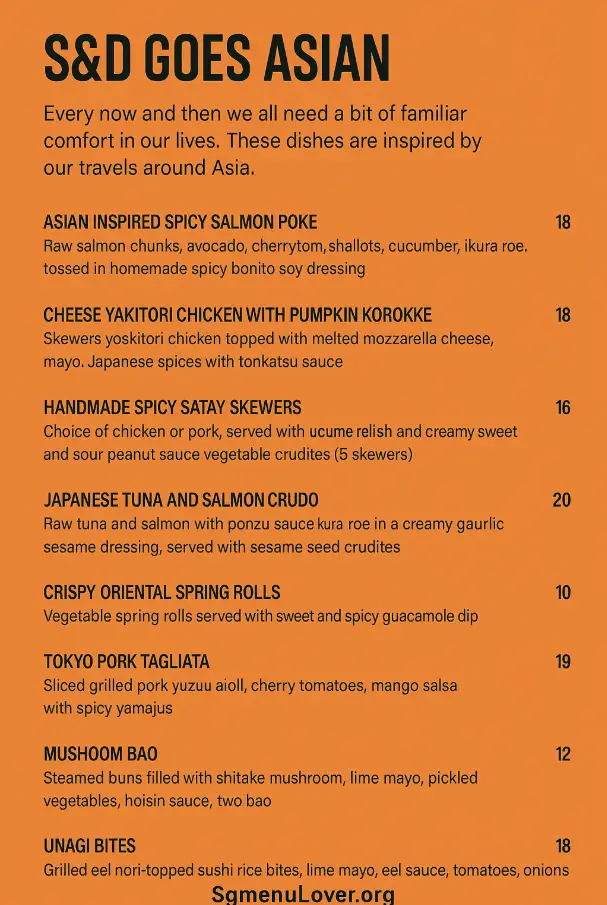 SUPPLY DEMAND MENU