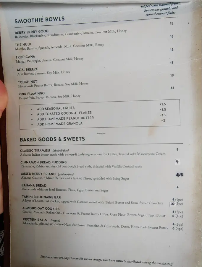 THE SOCIAL SPACE MENU SINGAPORE