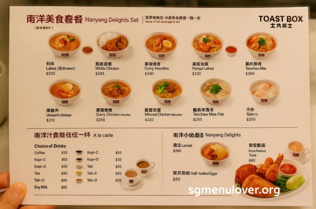TOAST BOX MENU SINGAPORE 2025 TOAST BOX MENU