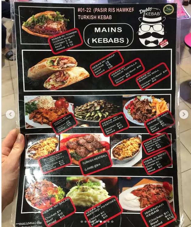 TURKISH KEBAB SINGAPORE MENU