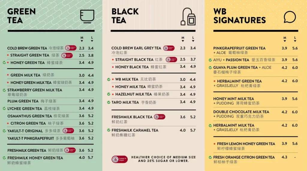 WOOBBEE MENU SINGAPORE 2025 WOOBBEE MENU